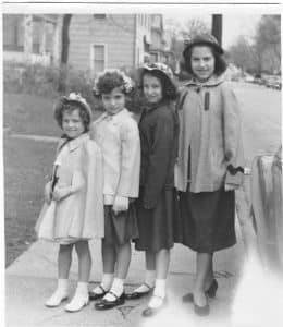 The Tilley sisters (my friend Joanna and her sisters) From left to right: Diana, Billie, Joanna and Barbara.