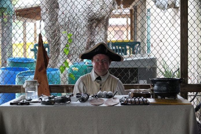 Robert Feeney portrays a surgeon in the Unit 42 Royal Highland Regiment at the Battle of Boston reenactment. Photo by Hanna Fox.