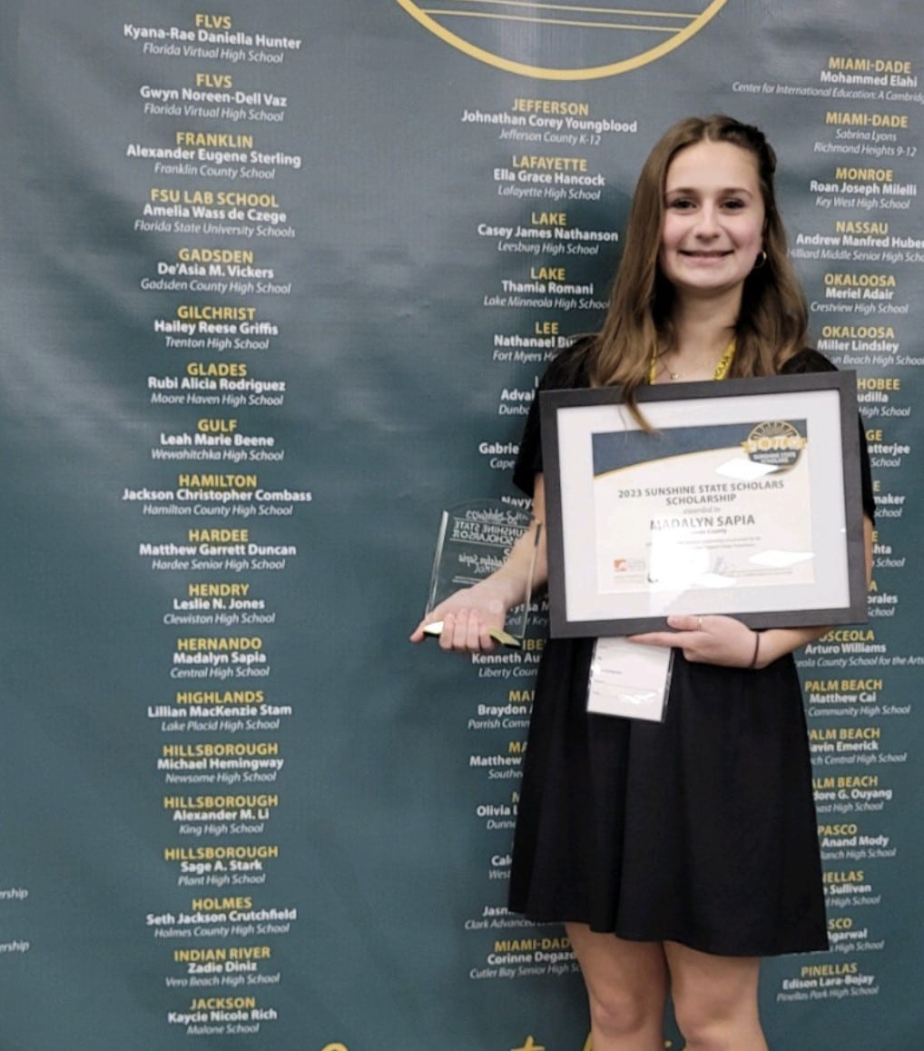 Hernando’s Sunshine State Scholar Hernando Sun