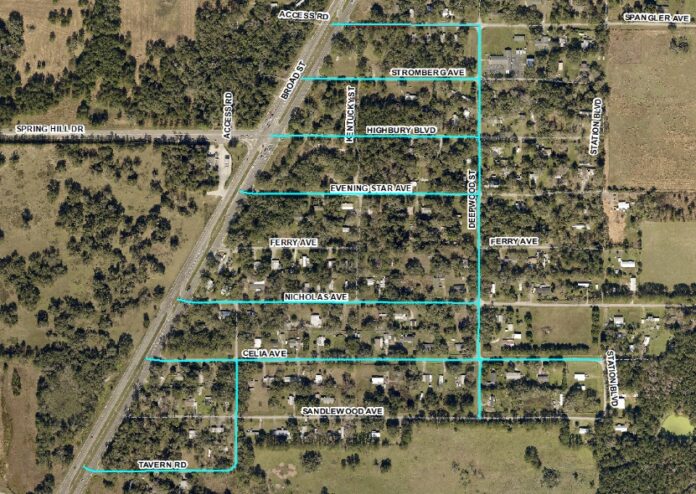 Garden Grove street resurfacing project beginning July 11, 2023. Photo courtesy of the Hernando County Department of Public Works.