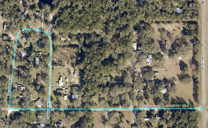 Ridge Manor street resurfacing project beginning July 11, 2023. Photos courtesy of the Hernando County Department of Public Works.