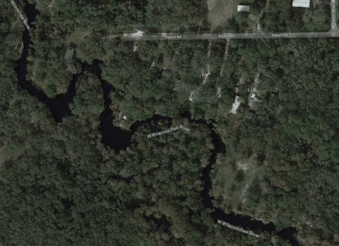 Area near Ranch Rd in Dade City where a body was found in the Withlacoochee River on Sept. 17. Credit: Google Maps.