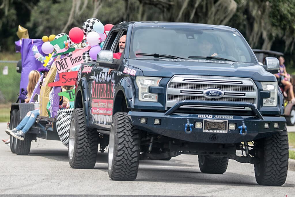 2023 HHS Homecoming Parade  Rivera's pulling float. [Credit: Cheryl Clanton]