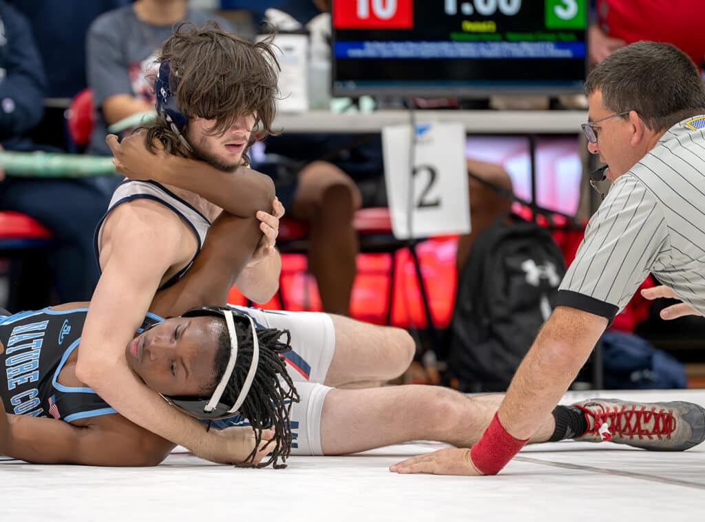 Springstead High’s 138 pound entrant , Richard Corbett out pointed Nature Coast Tech’s Kahleal Henry 20-4 in the Corey Hill Memorial Invite at Springstead High. 