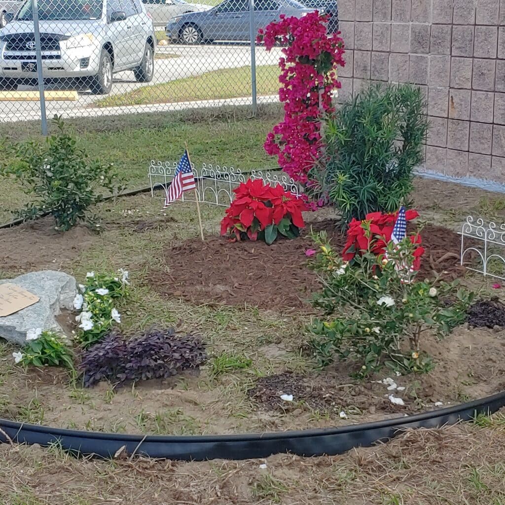 Memorial Garden at the bus depot on California Street. [Credit: Sarah Nachin]