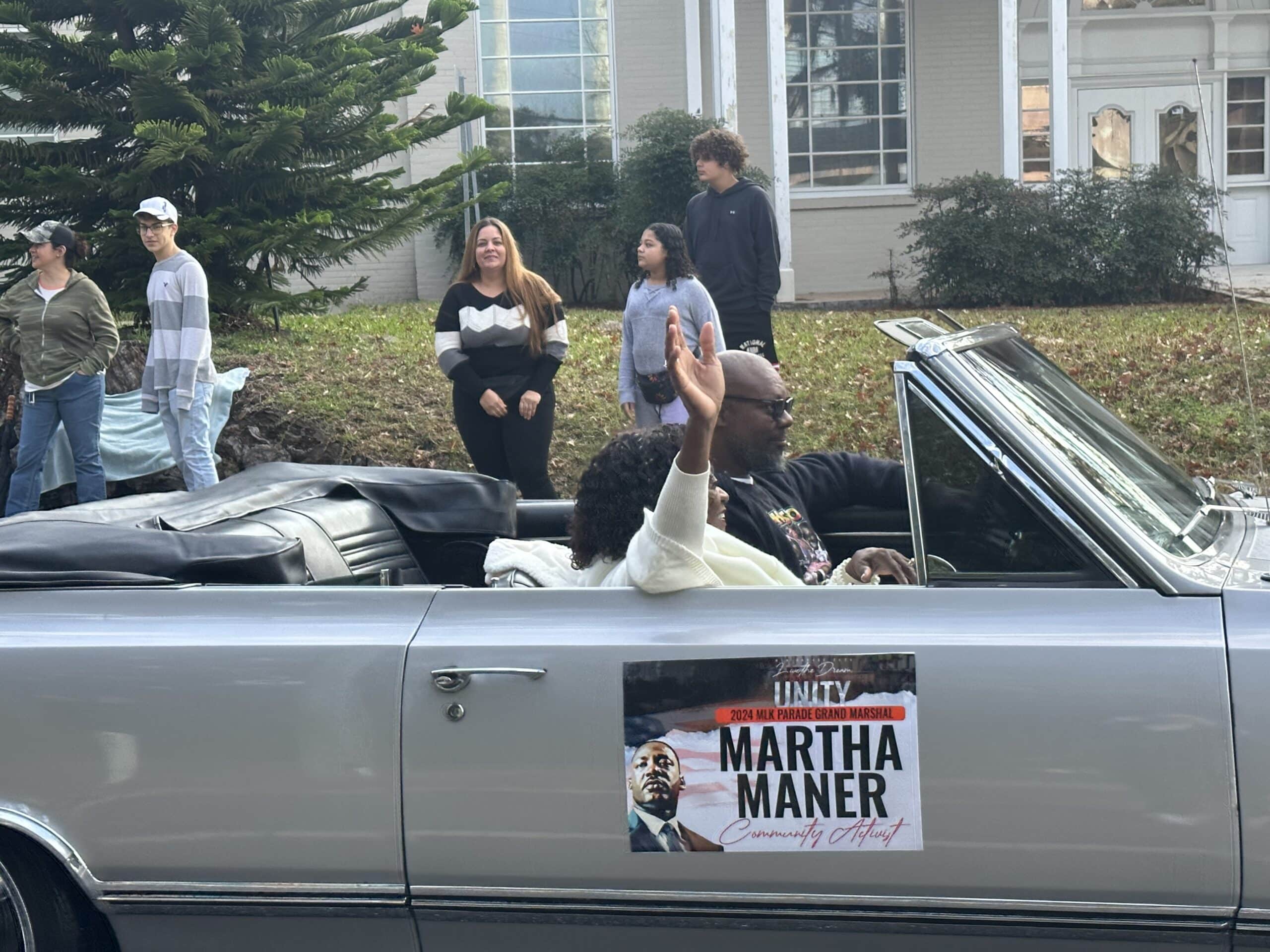 Grand Marshal Martha Maner at the Dr. Martin Luther King Jr. Day Parade. [Photo by Summer Hampton]