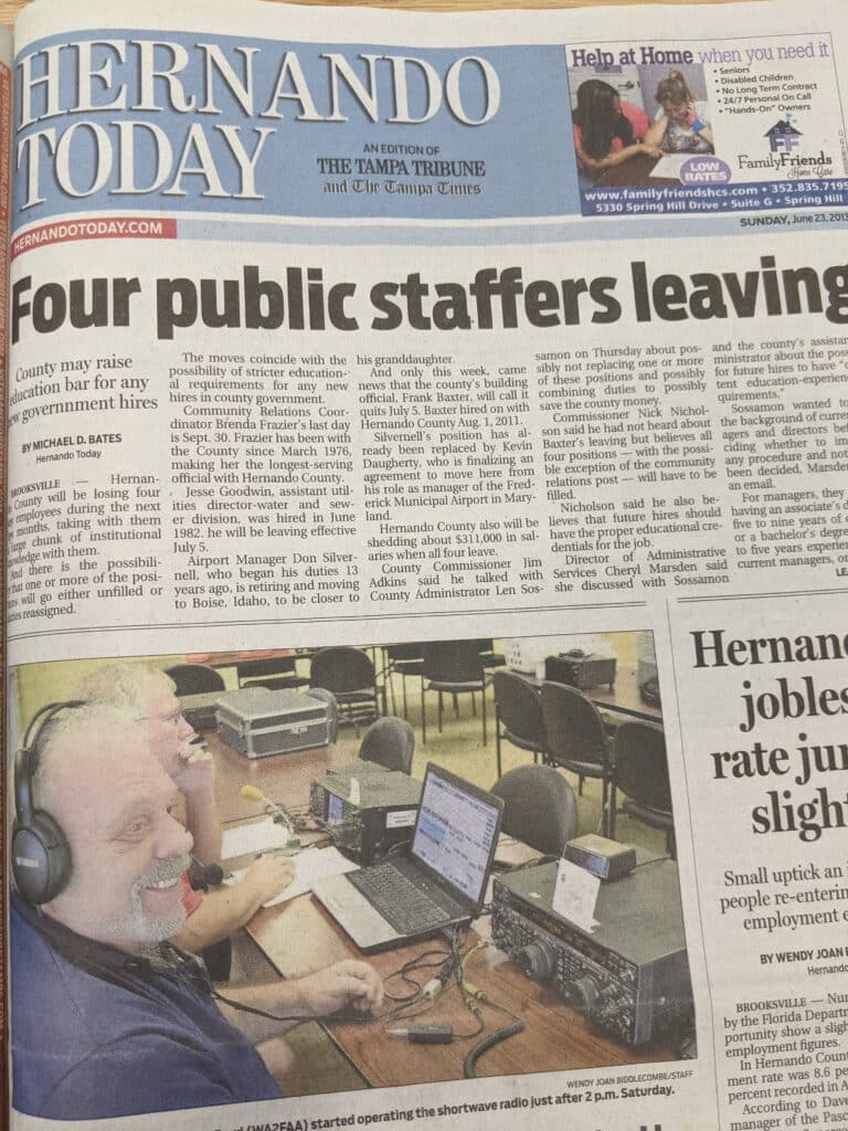 Hernando Today front page June 23, 2013.