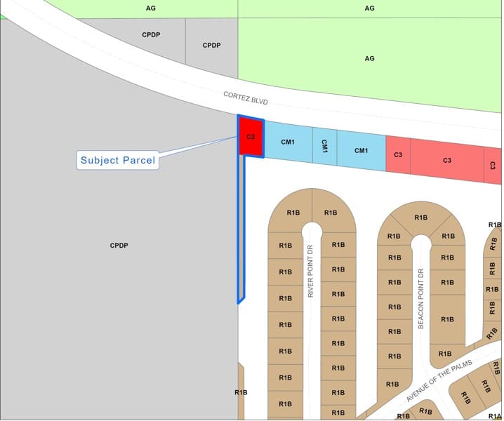 Zoning map of subject parcel. [Credit: Hernando County Planning]