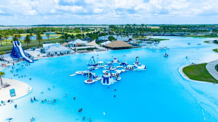 Future Lake Hideaway residents will have access to resort-style amenities that Metro is known for, like this lagoon at their Epperson lagoon community in Wesley Chapel. [Credit: Tyler Johnston of Cole Media Productions]