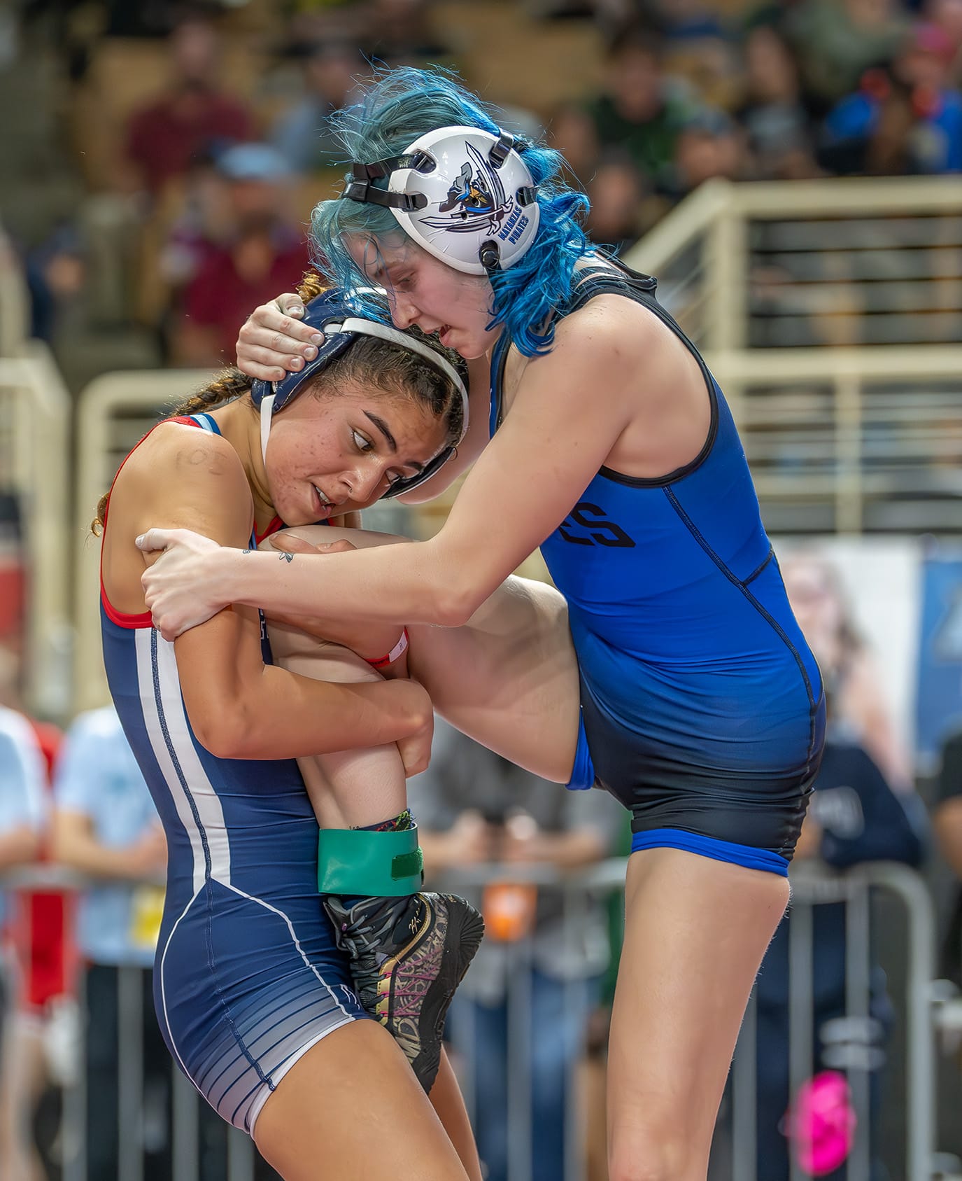 Springstead High 105 pound Gianella Walczak won against Jaclyn Golden from Matanzas High 14-5 in the first round of the FHSAA State Championships in Kissimmee. [Photo by Joe DiCristofalo]
