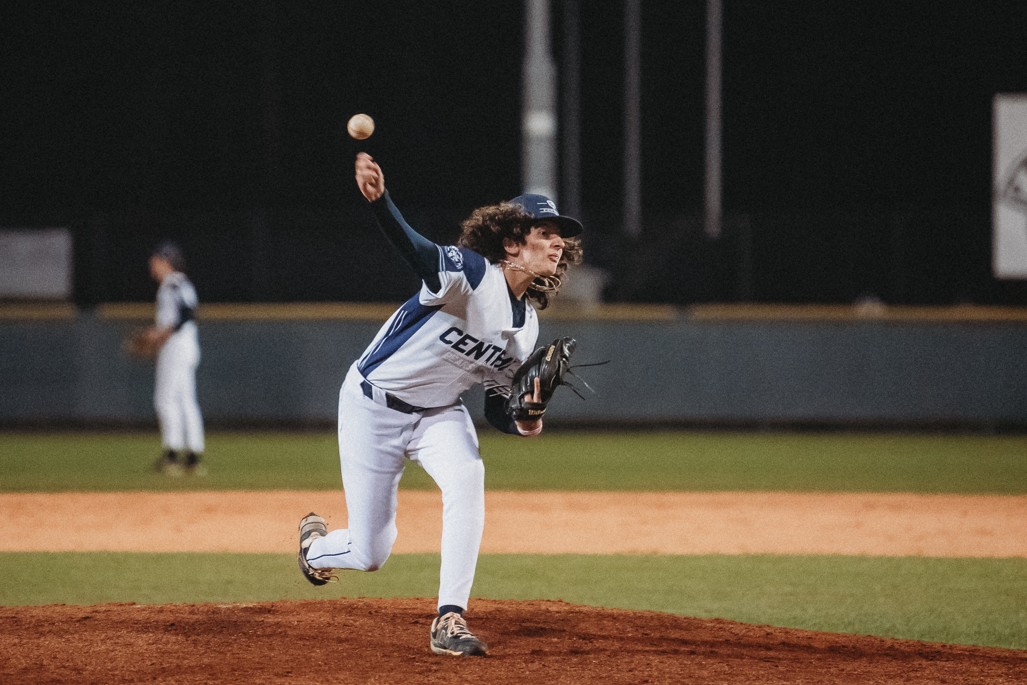 Central's Ryan Engley on the mound against Weeki Wachee. Credit: Cynthia Leota