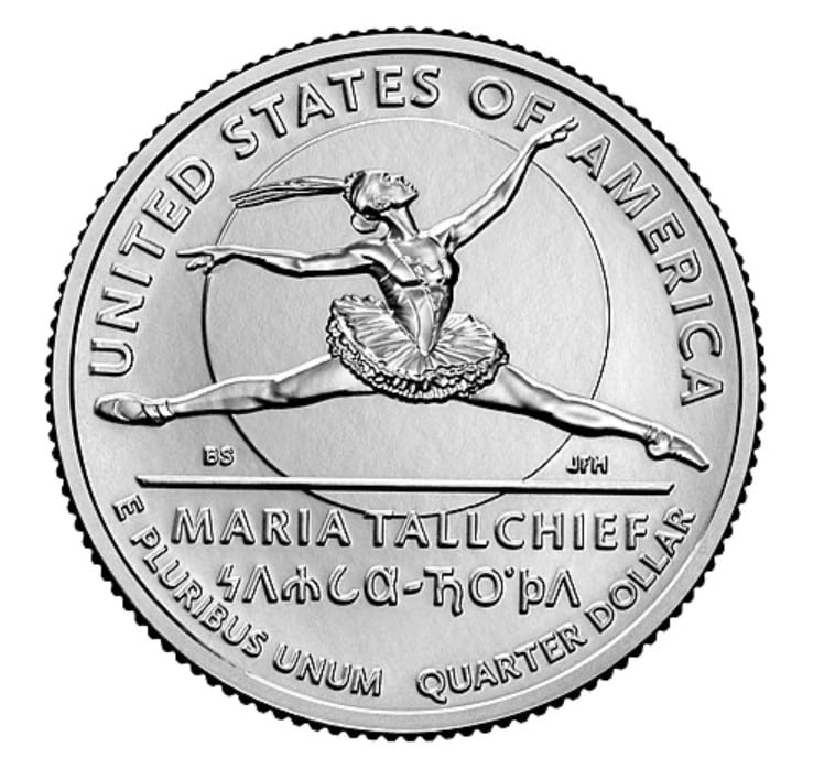 Tallchief is depicted and honored on the 2023 American Women Quarter series.