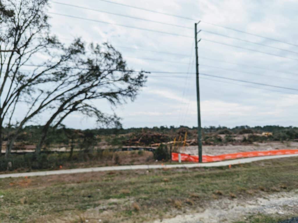 Property clearing adjacent to Weeki Wachee High School.