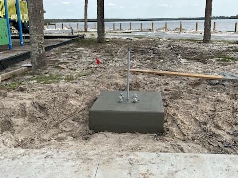 Light posts being installed. [Credit: Hernando County Gov.]