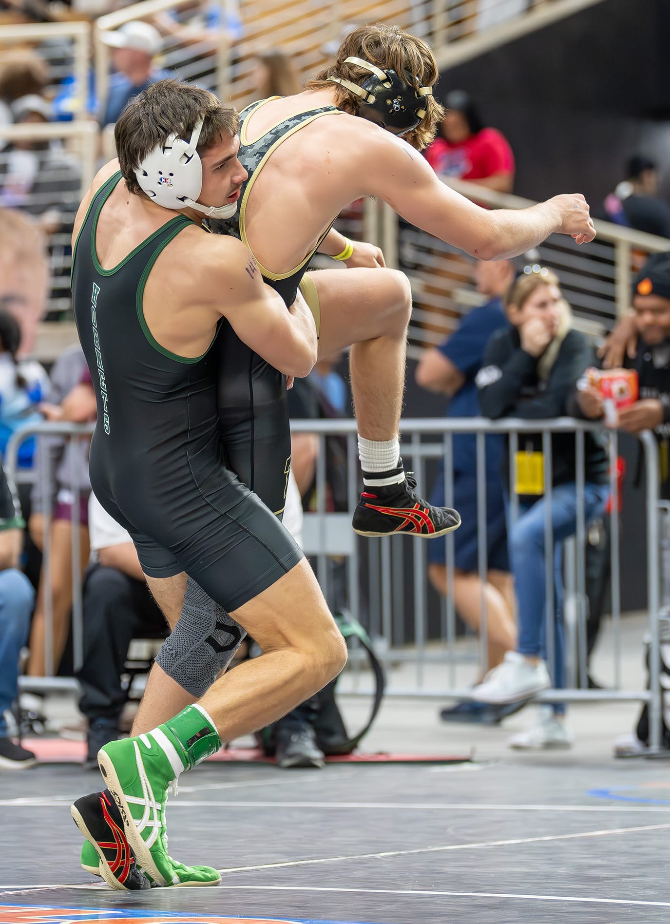Weeki Wachee High 144 pound Ricky Bowermaster needed defeated Talon Maple from Zephyr Hills Christian by Fall at 3:41 at the 2024 FHSAA State Championship in Kissimmee. [Photo by Joe DiCristofalo]