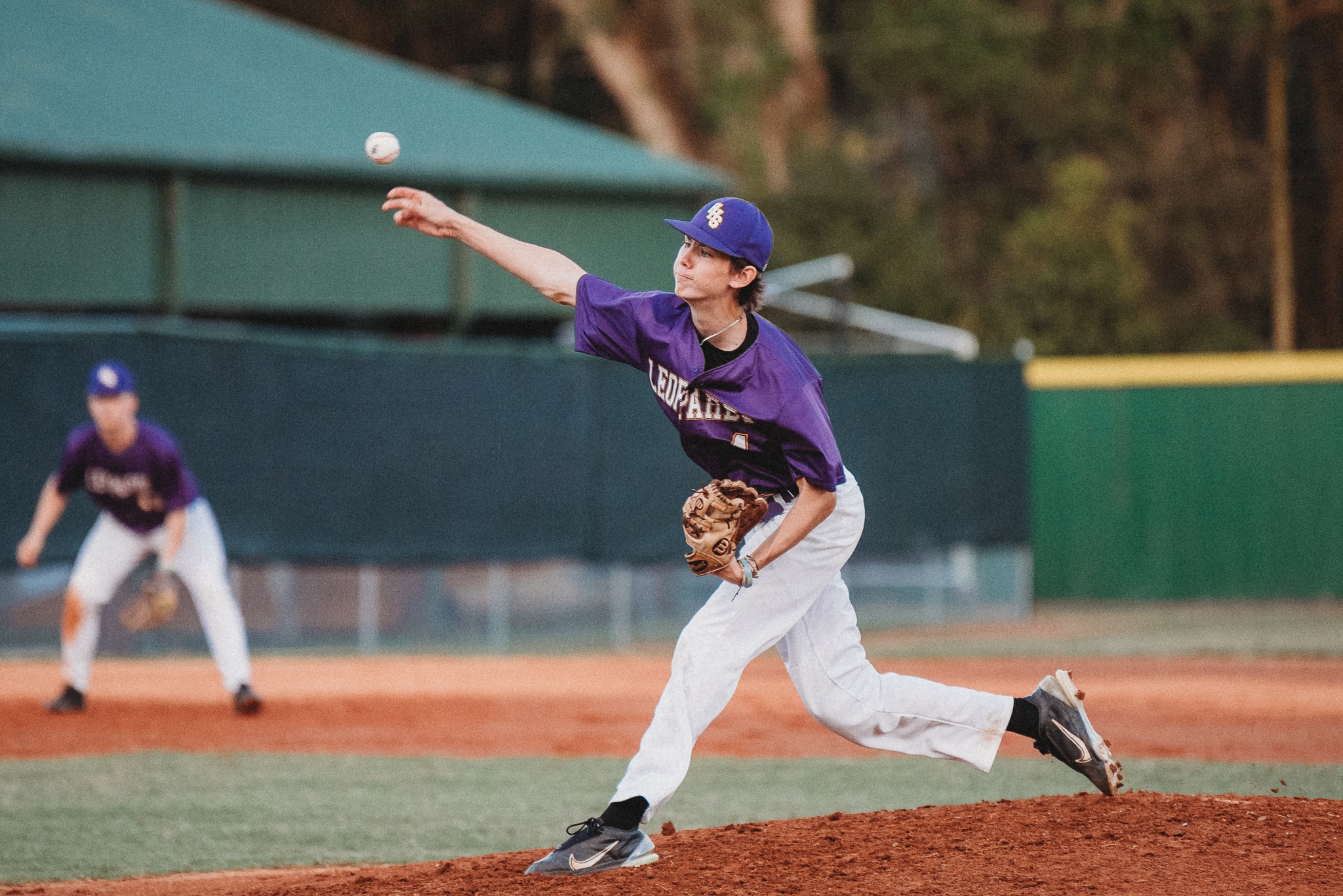 Ryan Miller (Sr) of Hernando pitching. [Photo by Cynthia Leota]