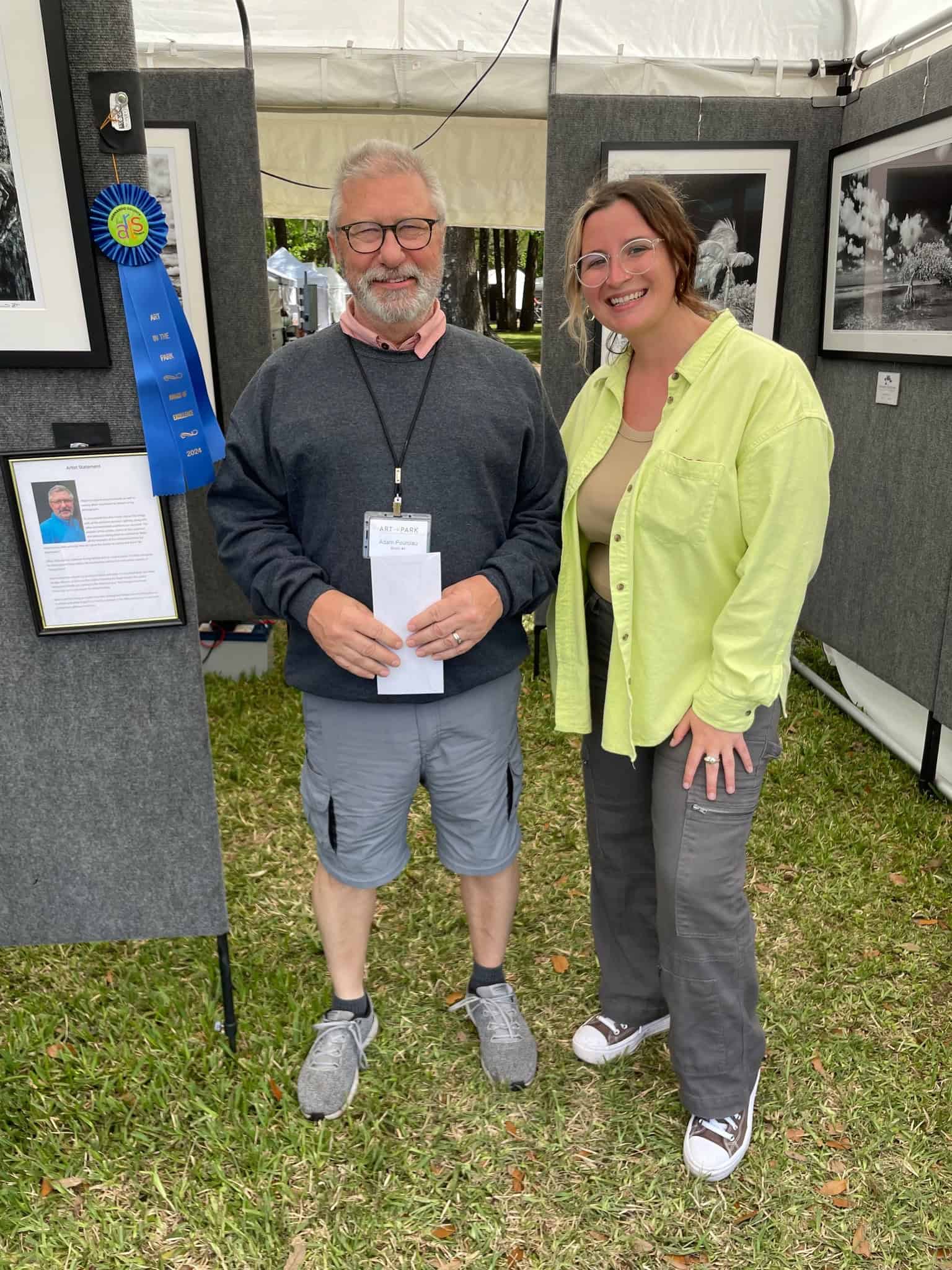 Award of Excellence Fine Art winner, Adam Porciau with Allisa Babor.