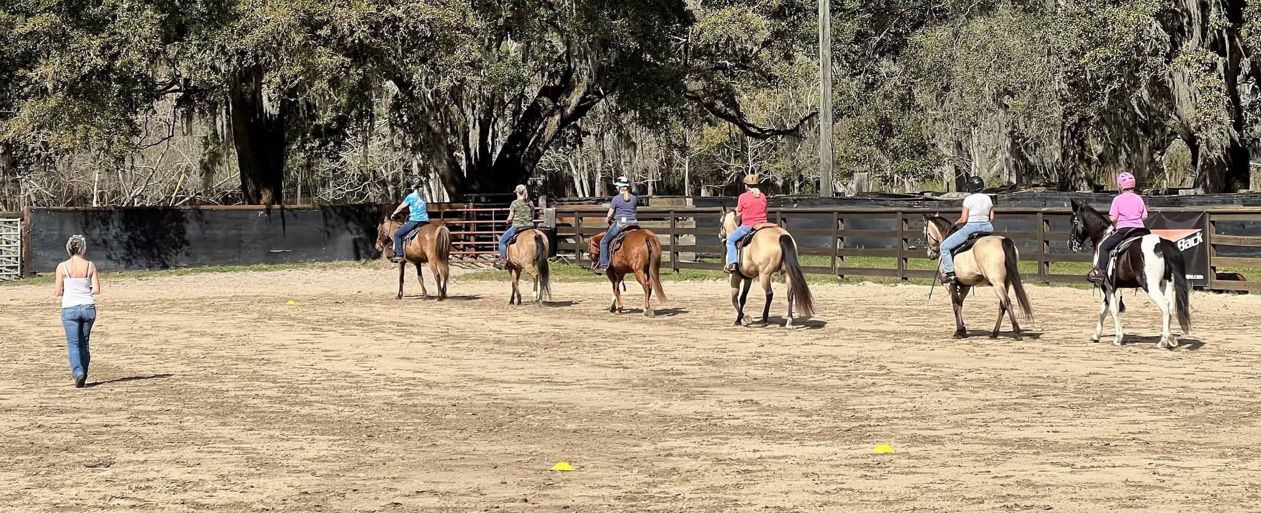 The Equestrian Drill Team practices their routine. Courtesy Photo