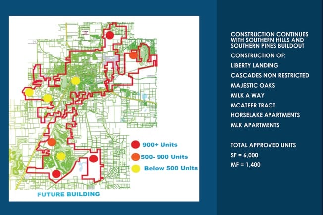 Map showing future residential development in the city of Brooksville. [Interlocal Presentation City of Brooksville]