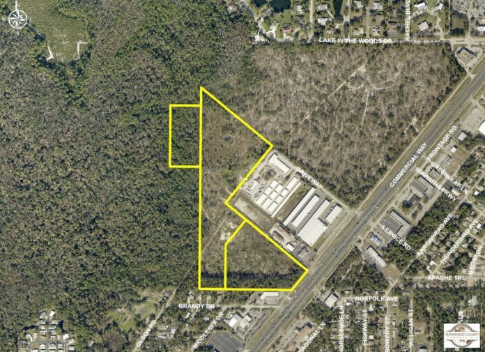 Aerial map of site for future RV resort. [Credit: Hernando County Central GIS]