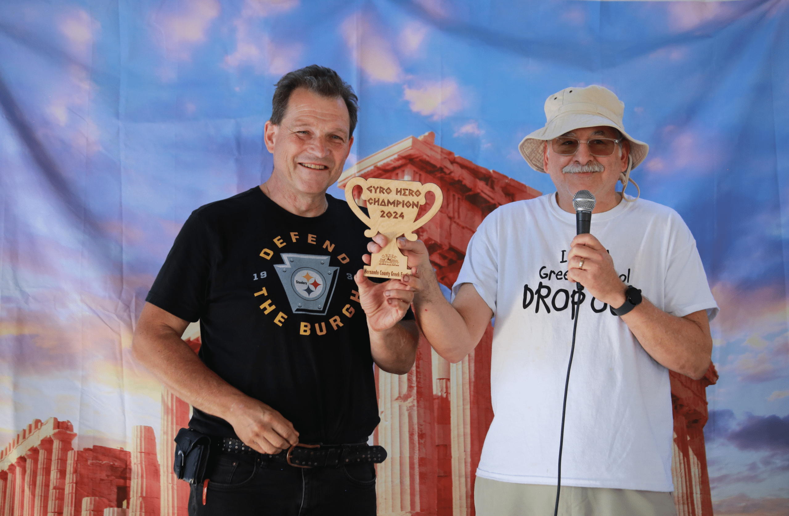 Gyro Hero Champion at the Twelfth Annual Greek Festival. [Photo courtesy of Christ the Savior Greek Orthodox Church]