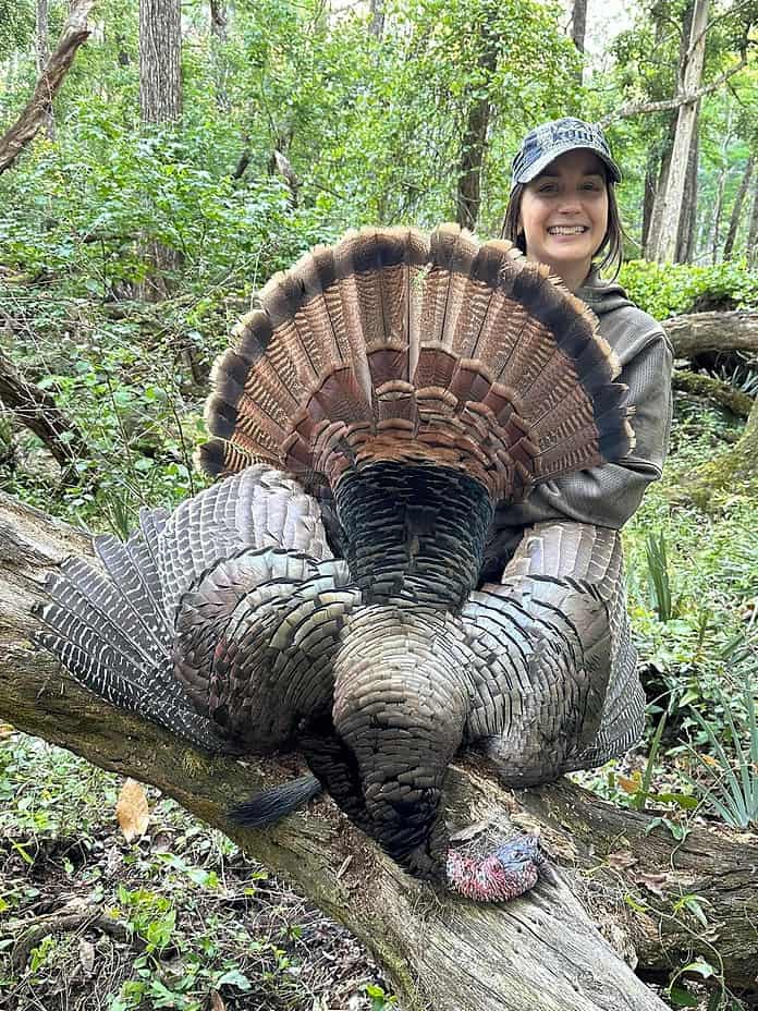 Miss Renea Lensky of Kentucky, traveled south to hunt with Toby and here are the results. A trophy Osceola gobbler!