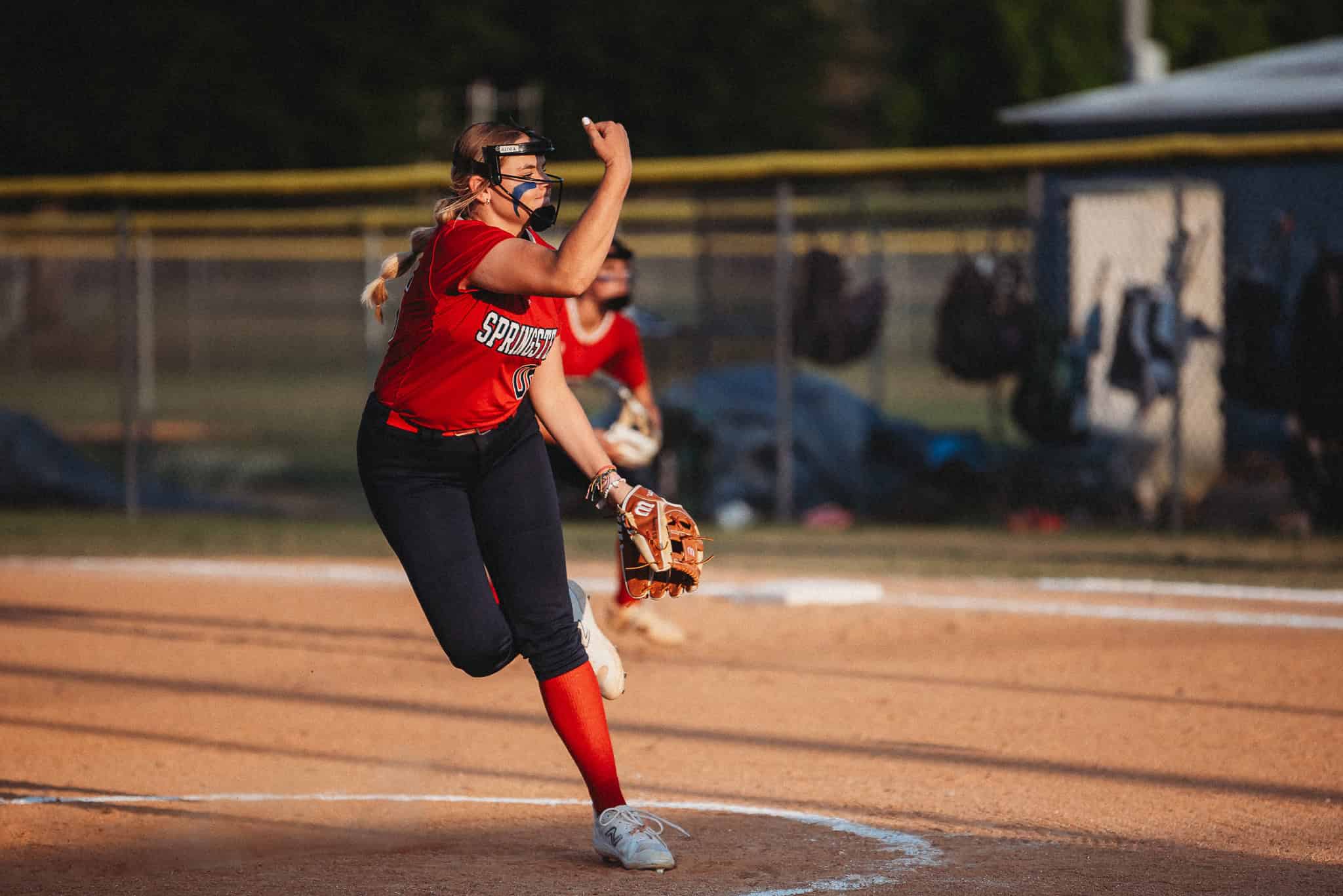 Springstead's Alivia Miller (FR) pitches a 3-2 win against Nature Coast. [Photo by Cynthia Leota]
