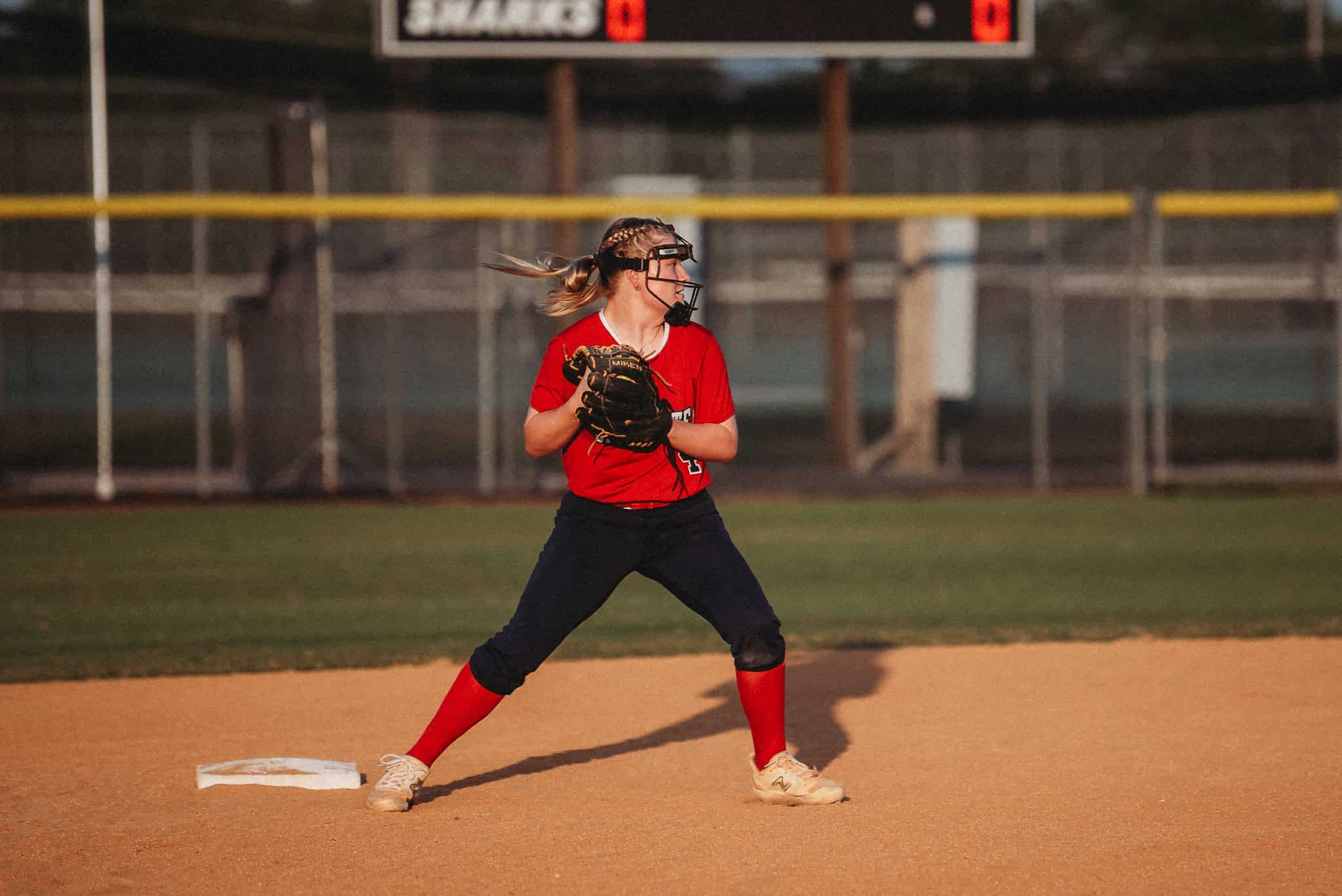 Springstead's Liberty Savarese (SR) covers second base. [Photo by Cynthia Leota]