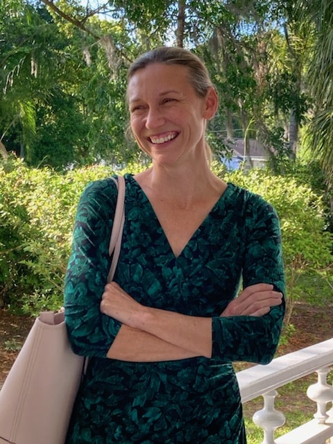 Dr. Jennifer Knight at the celebration at the May-Stringer House. [Photo by Mary Sheldon]