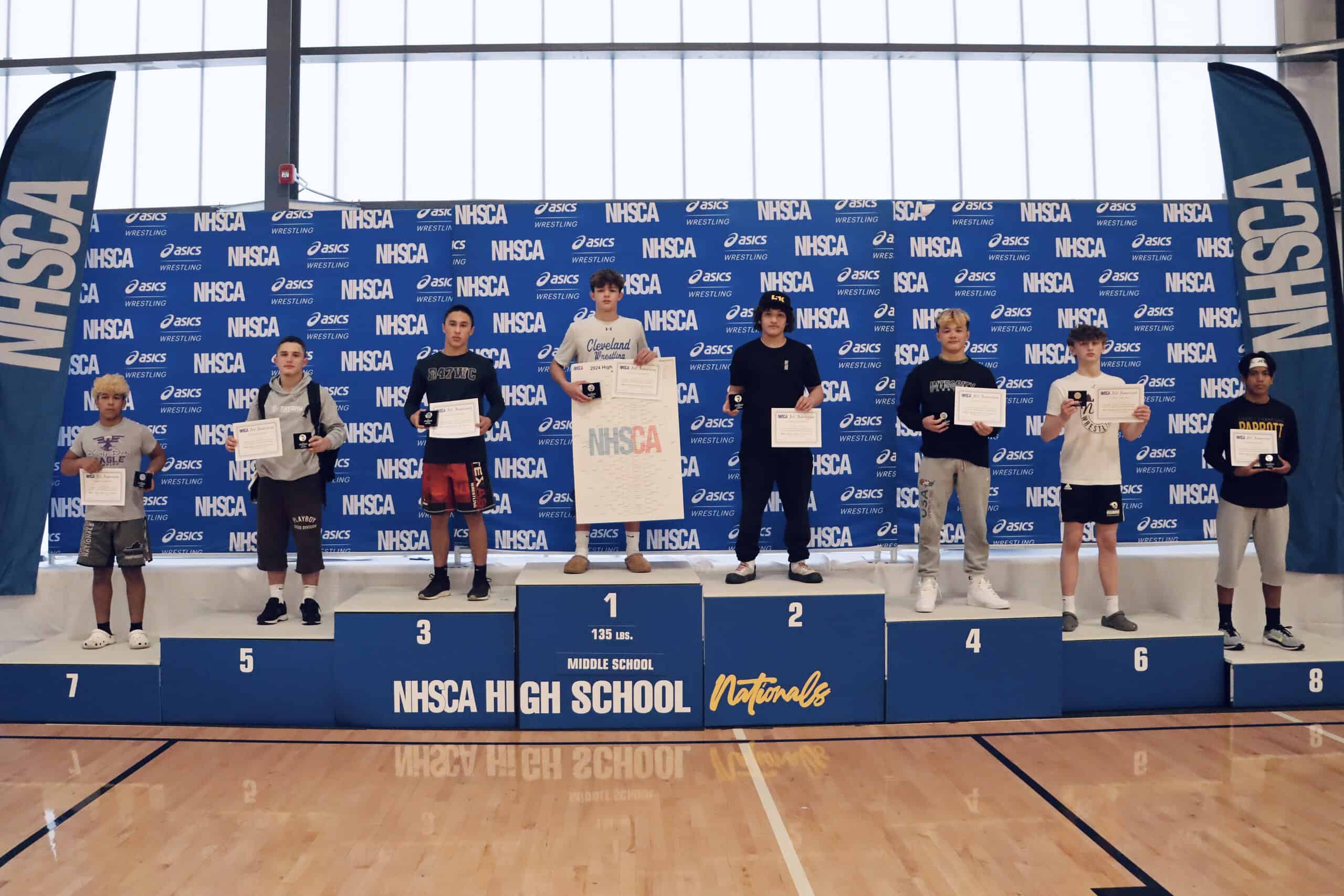 Noah Leota places 8th at NHSCA Middle Nationals. (Photo Courtesy of NHSCA)