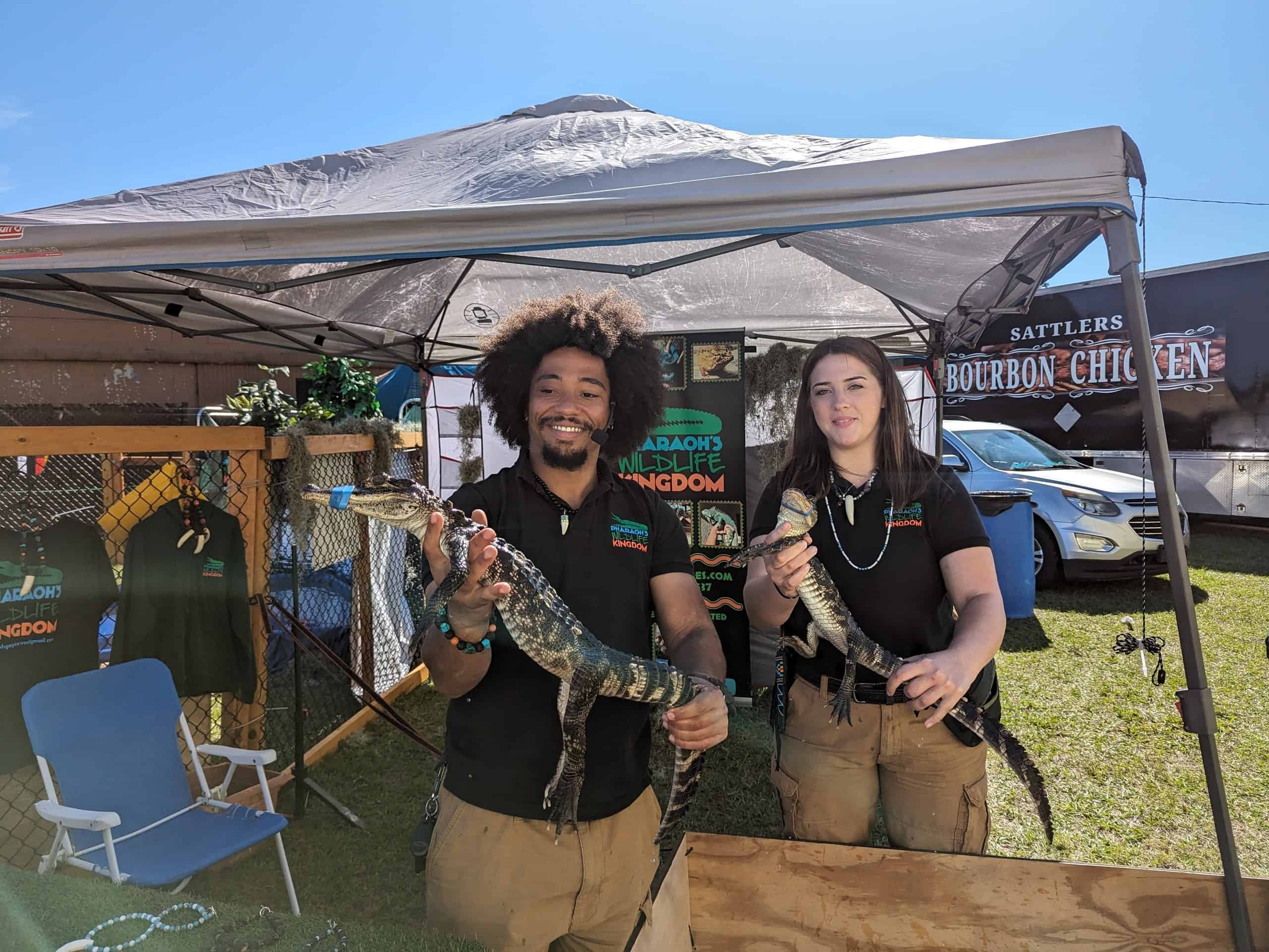 Reptile experts Pharaoh and Marina at the Hernando County Fair.