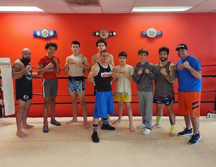 Group picture (right to left) - Coach Frank Alagna, Gabe, Francesco Alagna, Dylan, Abdiel, Thomas, Aiden, Joshua, Coach Joe Cortez