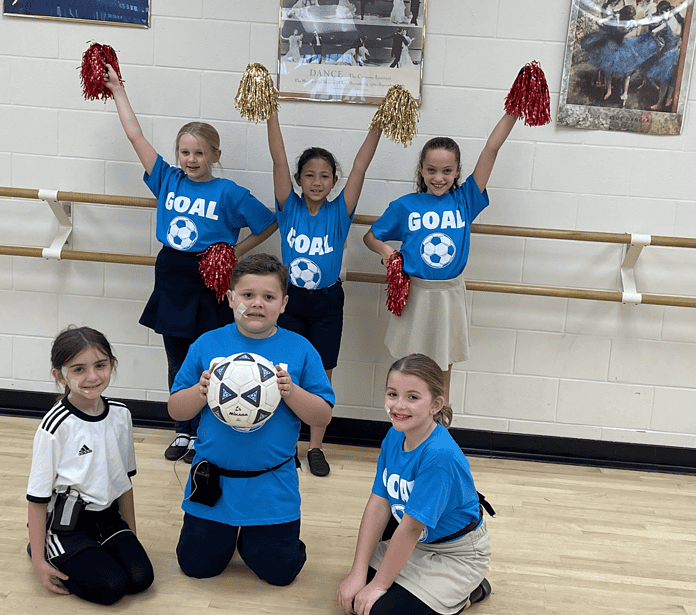 (L-R) Front row: Kinsley Gore, Gatlin Squires, Elliette Sloan; Back row: Charlotte Mazza, Ellie McCabe, Sorelle Schneider [Credit: Sarah Nachin]