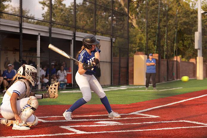 Hernando Christian Shortstop Rae Easton up to bat during the Lions 13-0 quarterfinal loss to CCA. [Photo Provided by Sean Gill]