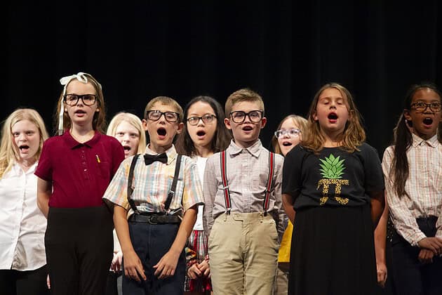 Upper Elementary sings the Pi Song