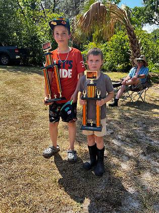 First and second place winners in the youth class, Tanner Martin and Jimbo Dixon. The front porch at the historic Waller, River Retreat.