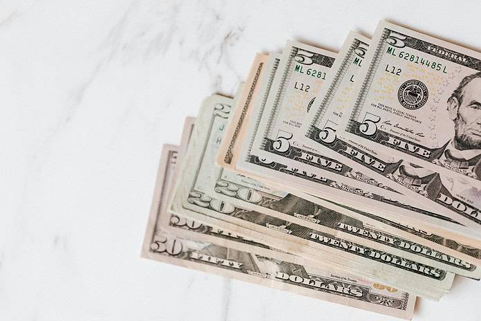 American money laid out