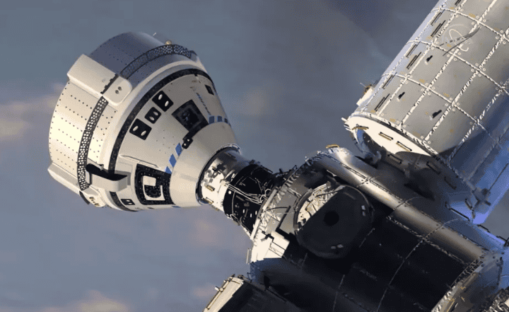 Boeing Starliner remains docked at the ISS indefinitely following thruster problems. [Photo: NASA]
