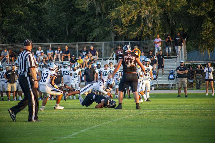 NCT player tackles Citrus player. Photo by Hanna Maglio.