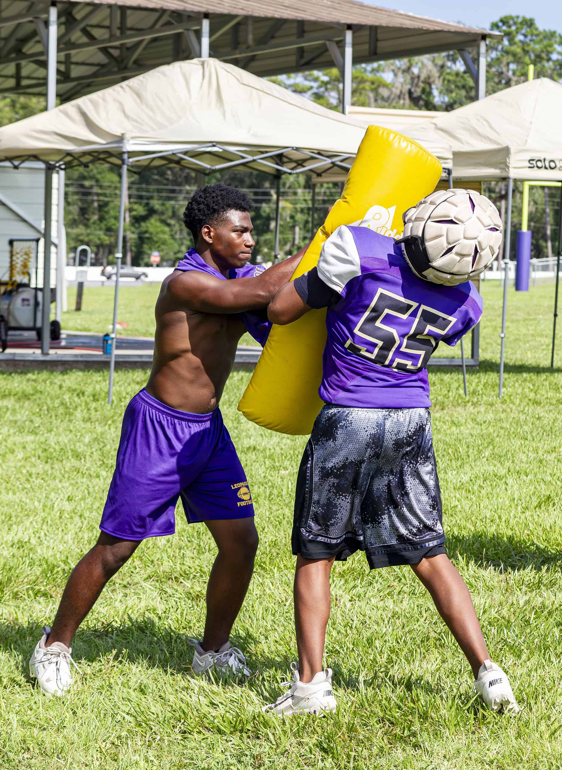 Hernando High football practice on Monday, Aug. 19. [Photo by Hanna Maglio]