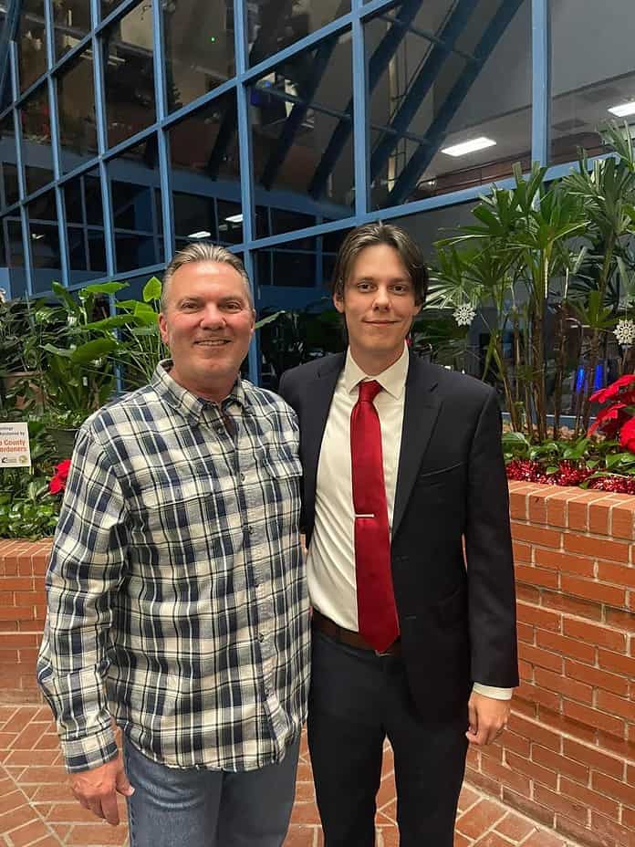 Casey Thieryung, right, with his father Kevin Thieryung, left. [Credit: Hope Thieryung]