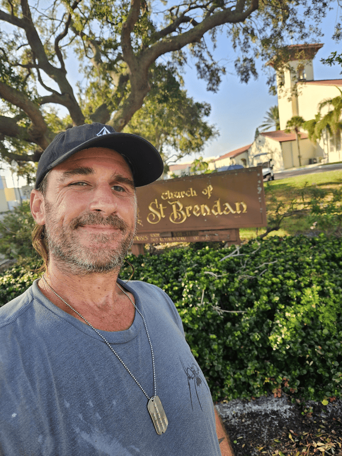Matt in front of St. Brendan’s on Clearwater Beach [Courtesy photo]