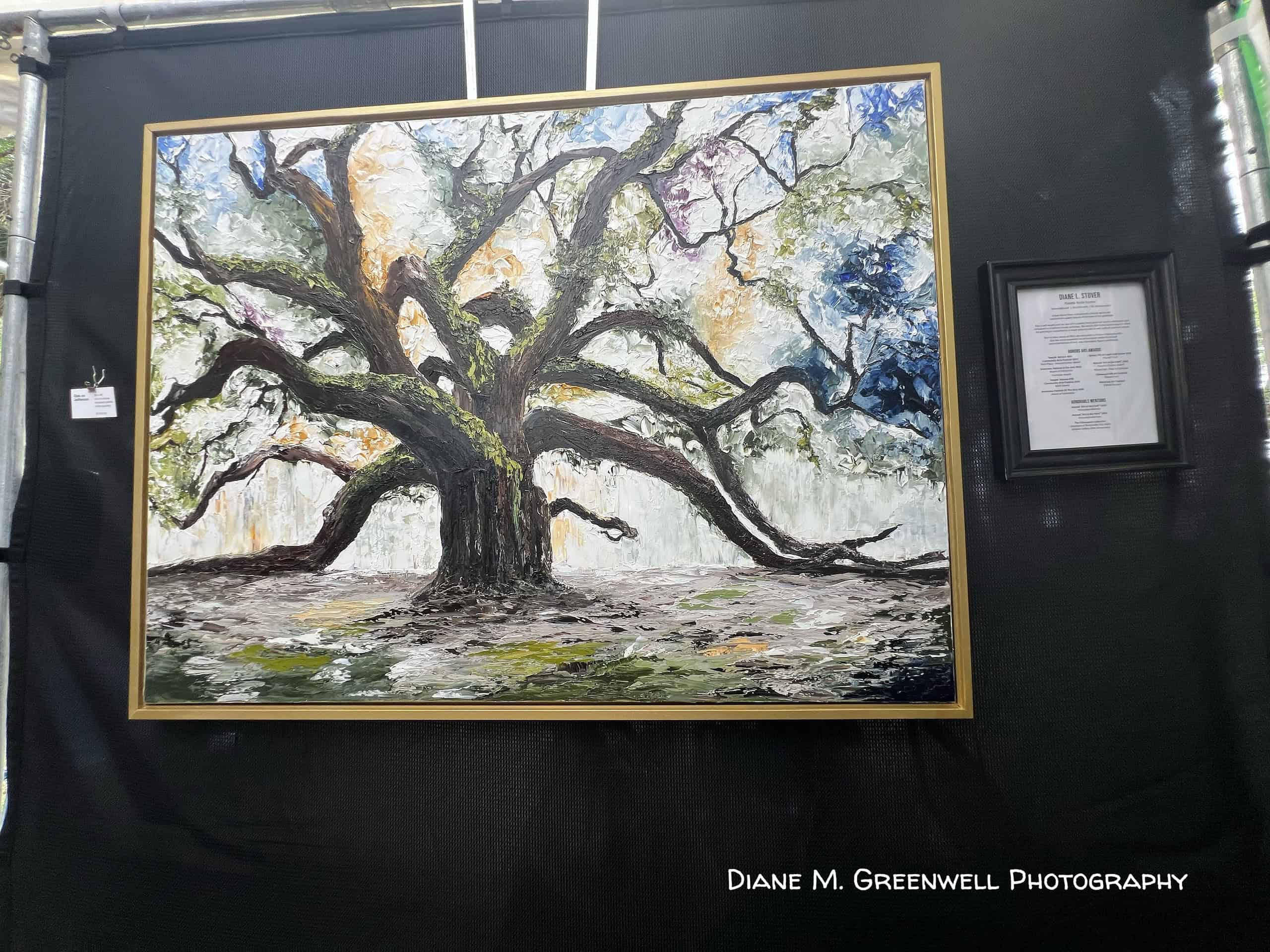 This painting by Diane Stover received the Art in the Park 2024 People's Choice award. [Photo Credit: Diane M. Greenwell Photography]
