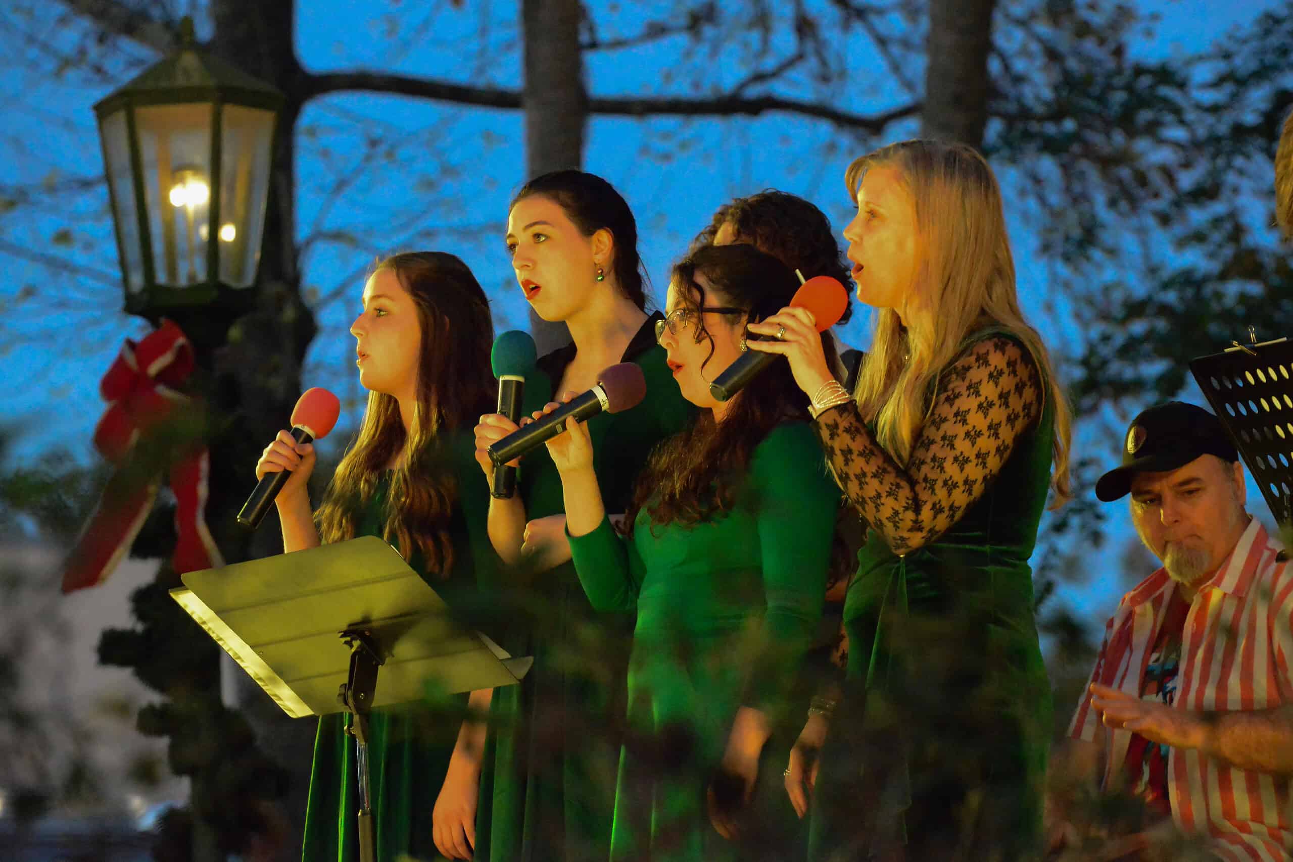 Live Oak Theater performers at the Brooksville Tree Lighting on December 5, 2024. [Photo by Jenifer Truitt]