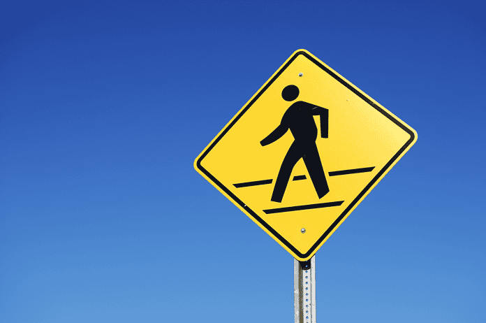 Pedestrian sign Credit: AdobeExpress