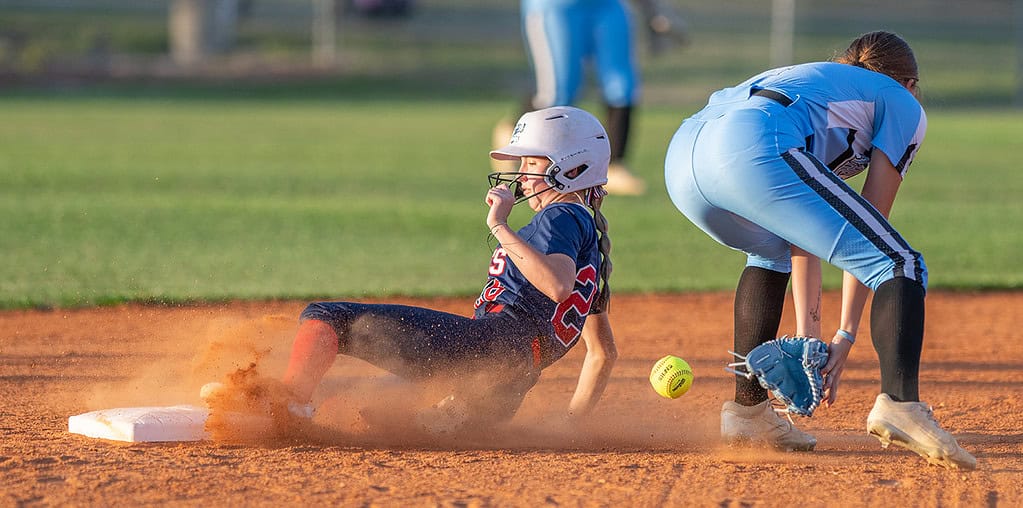 Springstead High, 26, Rachel Rivera stole second base and scored later in the first inning Friday in a home game with County Rival Nature Coast Tech. [Photo by Joe DiCristofalo]
