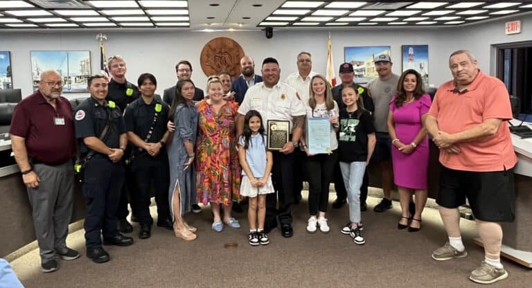 City Council Honors Retiring District Fire Chief Nichols